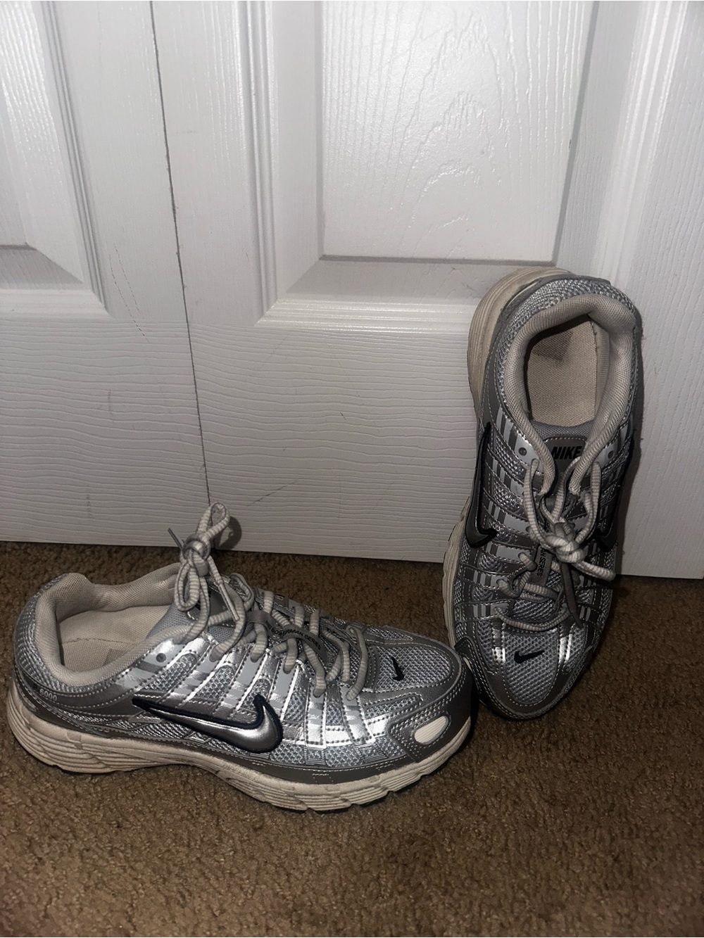 Nike P-6000 Silver Sneakers